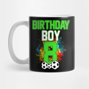 Kids 8th Birthday Soccer 8 Years Old Birthday Mug